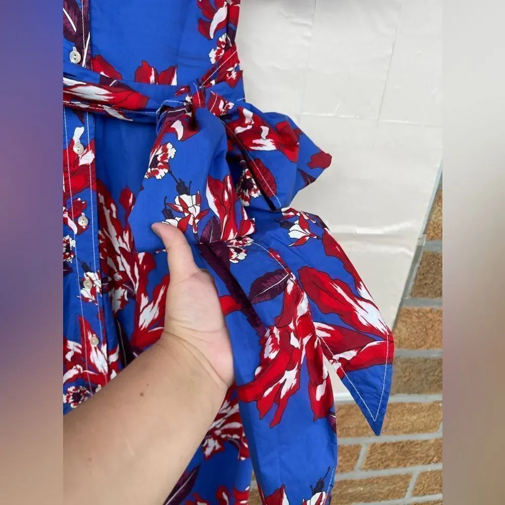 P.A.R.O.S.H. floral-print maxi shirt dress size large - Picture 7 of 13